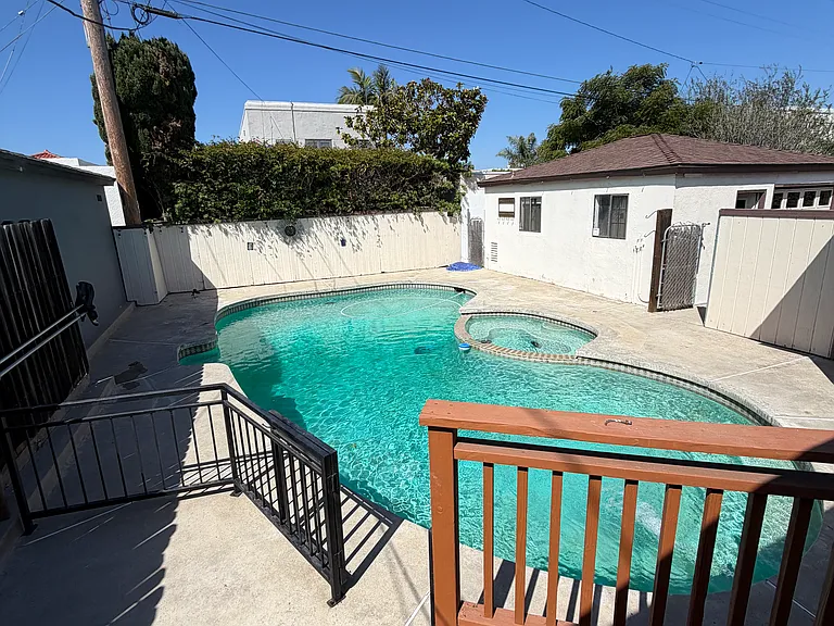 pool with jacuzzi