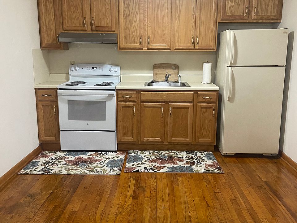 Kitchen with new stove