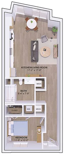 Floor plan 5B-1D