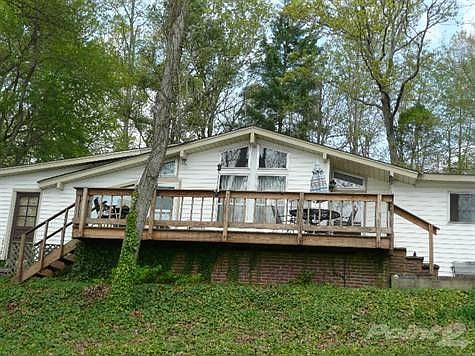 Close up of water side of house