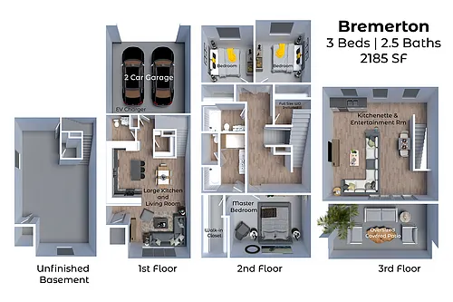 Floor plan Bremerton 3x2.5 TH