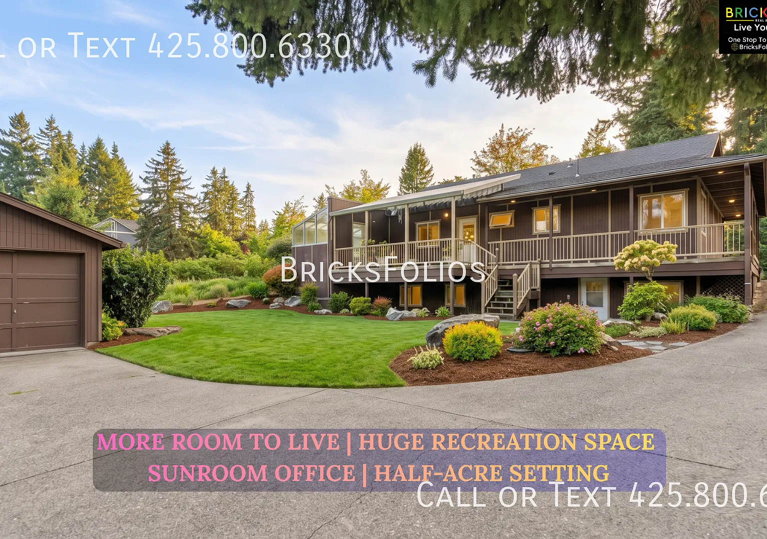 More Room To Live | Huge Recreation Space | Sunroom Office | Half-Acre Setting — Photo 1