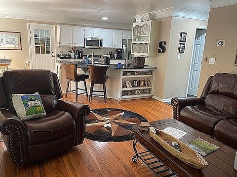 Dining room and kitchen area