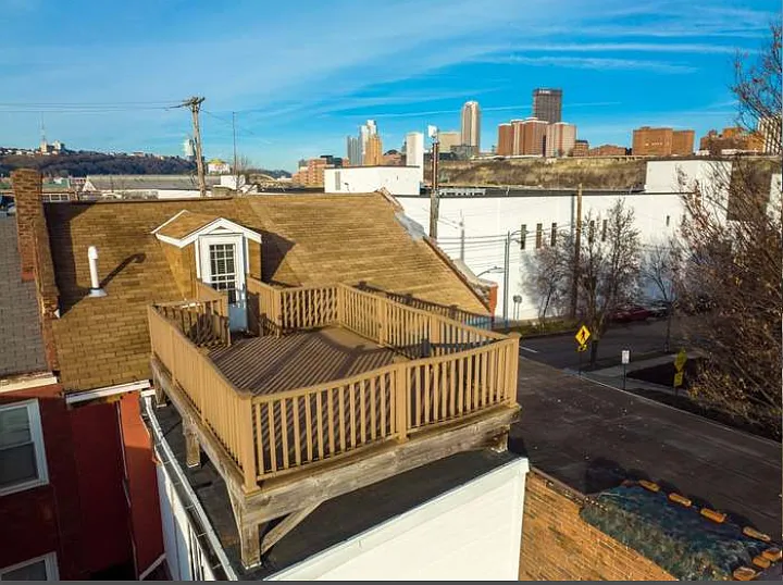 Rooftop deck, attached to third floor bedroom