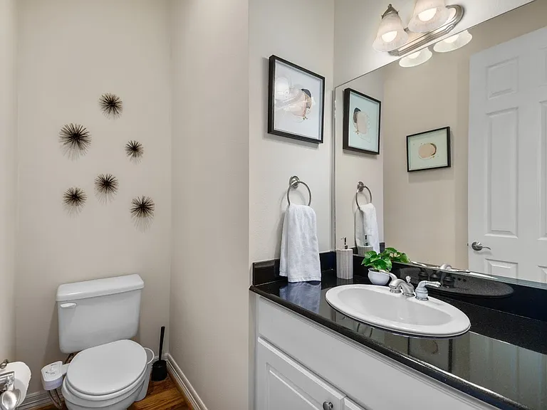 Half bath on second floor