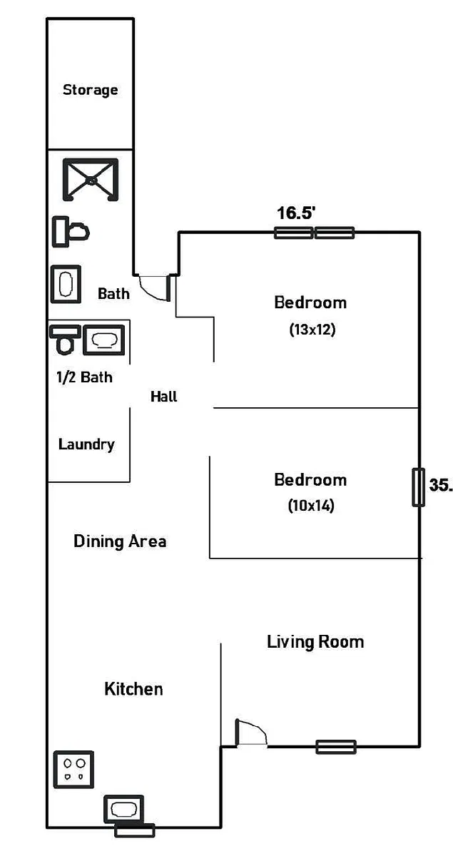 Floor plan 944 Wappoo Road