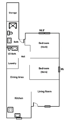 Floor plan 944 Wappoo Road