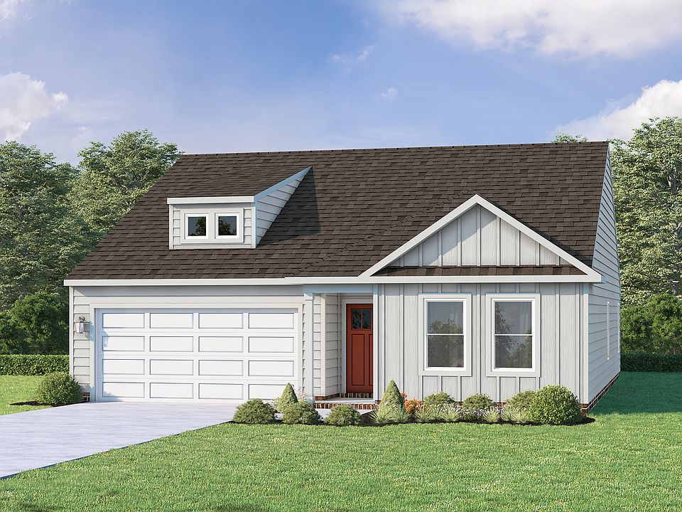 The Atkins - Craftsman 1 with Cement Siding Brick Skirt