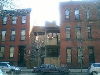 deck system between sister buildings