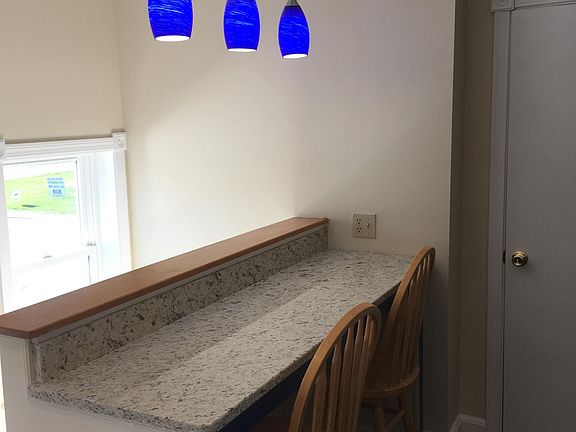 The breakfast bar has a convenient quad outlet to use as a charging station for all of your devices.