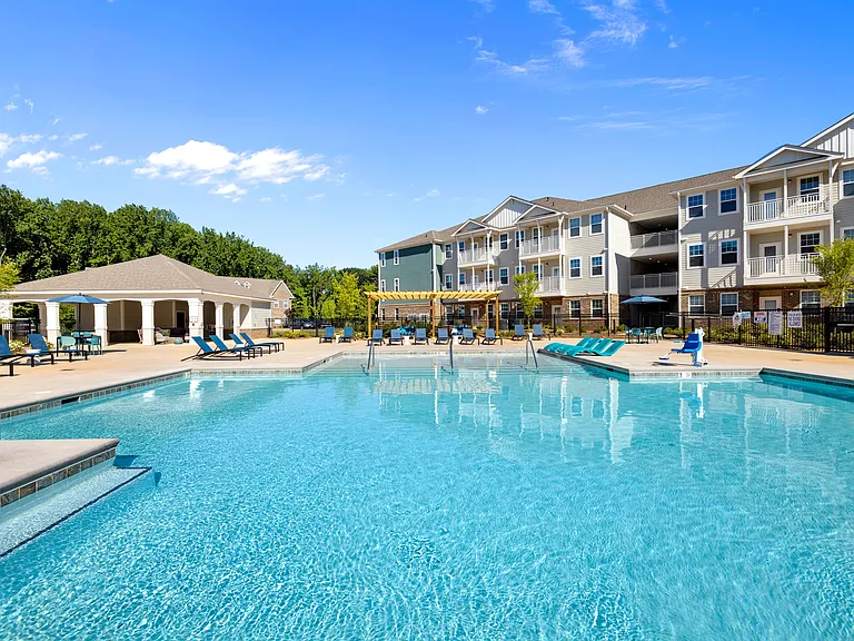 Resort Style Pool with Large Sun Shelf and In-Water Loungers