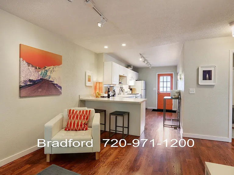 Living room into open kitchen