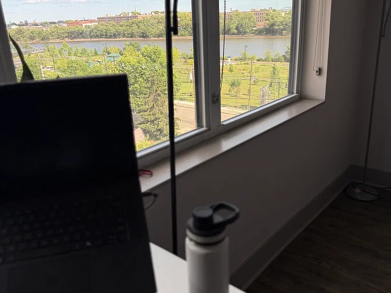 River and park view from bedroom