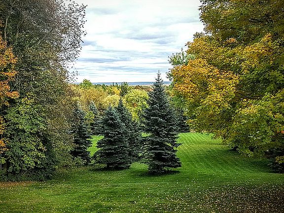 Blue Hills Fall Deck View
