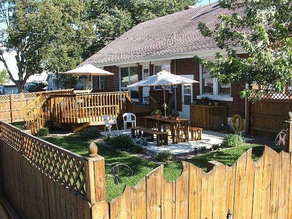 Back yard deck and patio