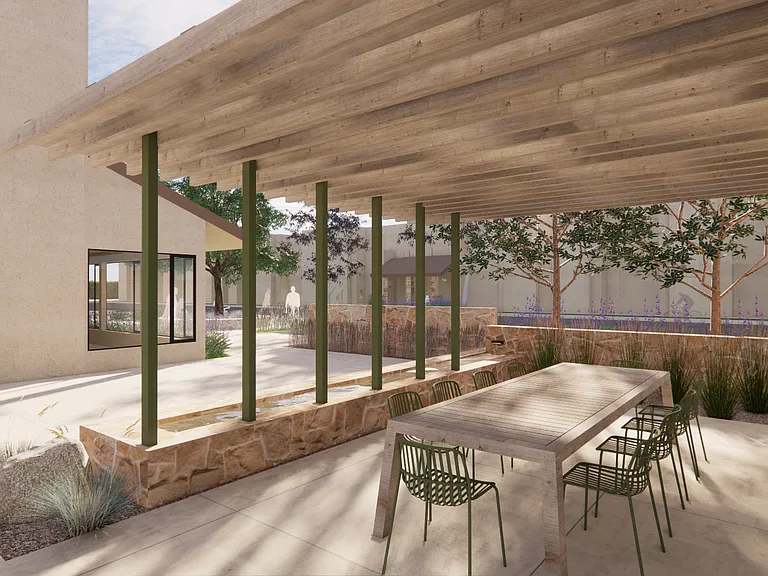 Rendering of our new BBQ area. Opening this spring!