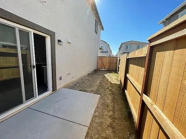 Backyard- to be landscaped by Owner