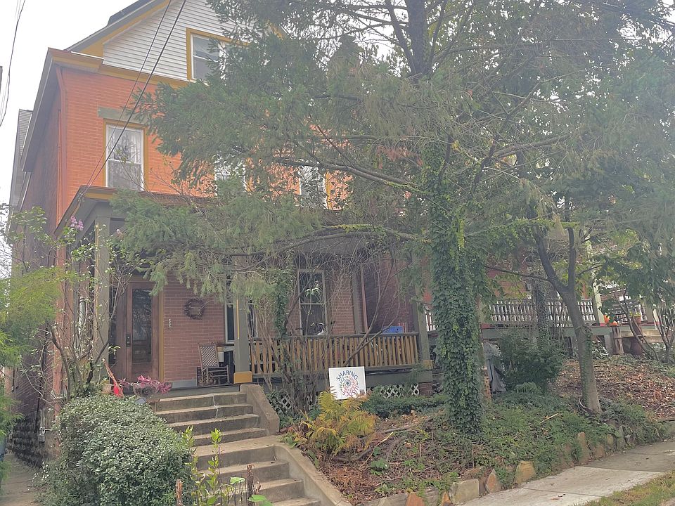 shared porch, bike parking, street parking for one car in front