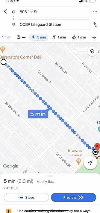 5 min walk to beach