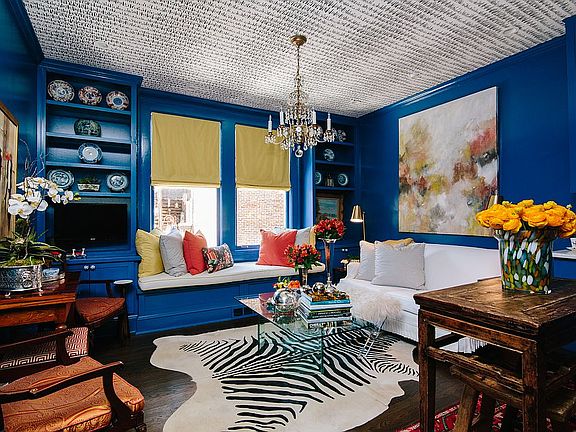 Main room with built-ins