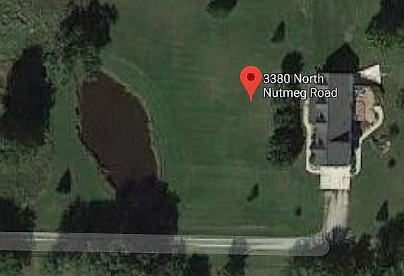 aerial view with pond