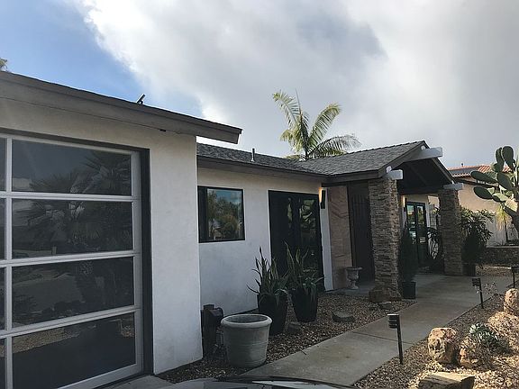 Side view from garage 