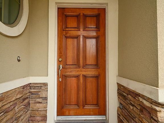 Front door and main entrance to the home