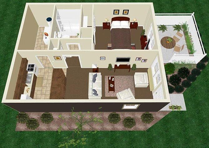 1 bedroom Floorplan