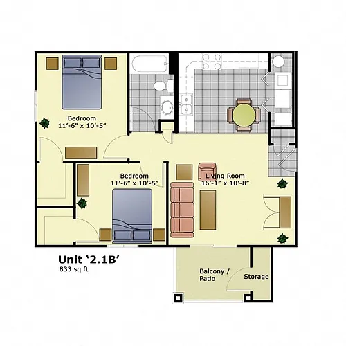 Floor plan 21B