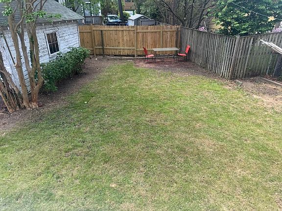 Large backyard.