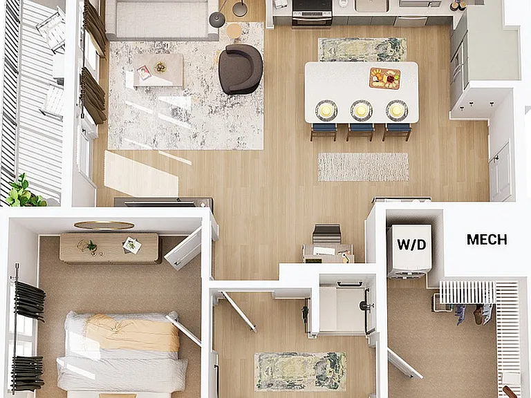 3D Floorplan - Unit A4A 3D Floorplan - Unit A4A