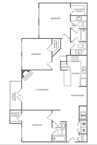 Floor plan Evergreen (1500 SF)