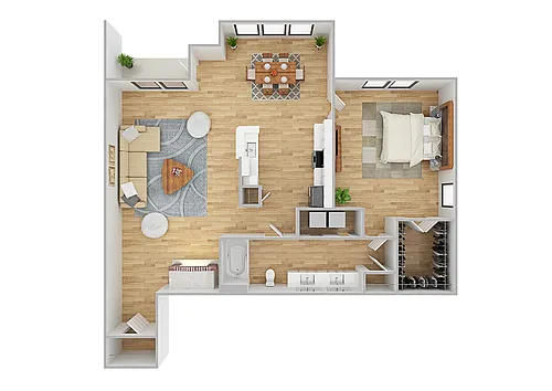 Floor plan Amethyst 3 (Townhome) | Renovated