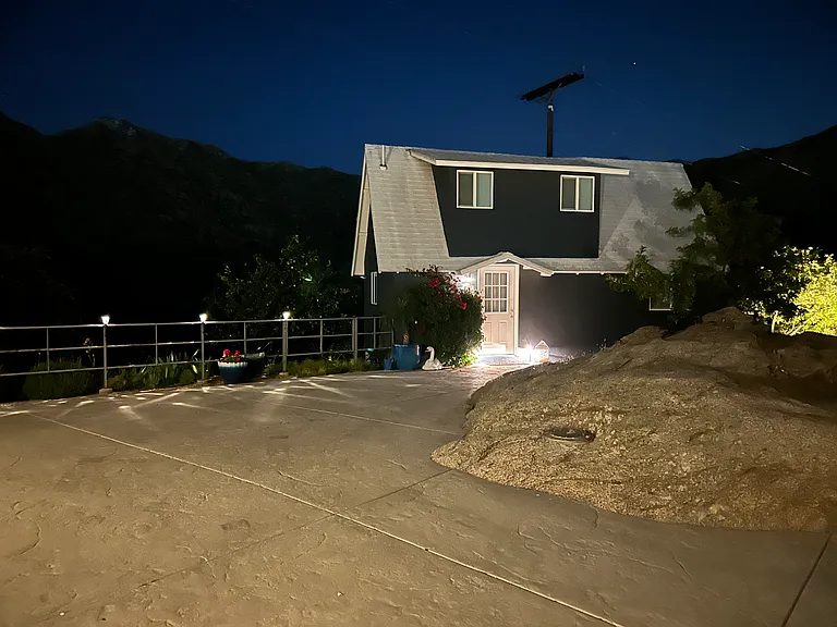 well lit at night
