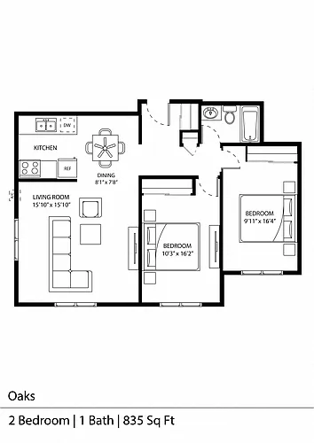 Floor plan Oaks