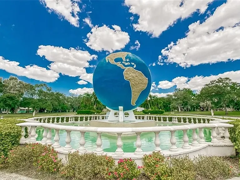 The famous globe at On Top of the World
