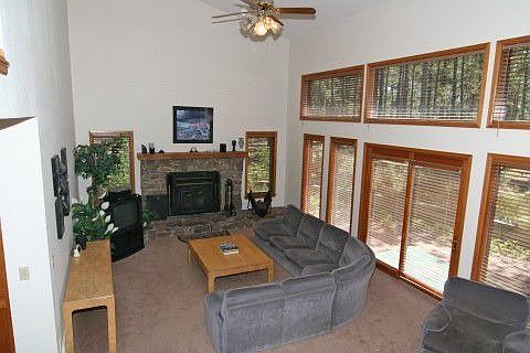 Beautiful moss stone fireplace