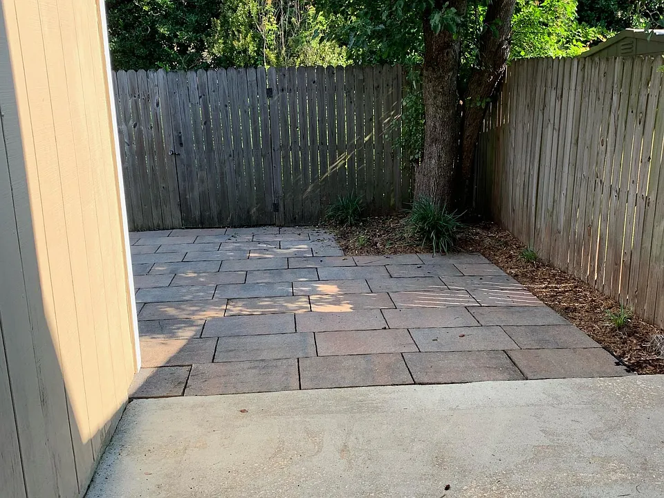 Back yard with 6 ft fence & gate