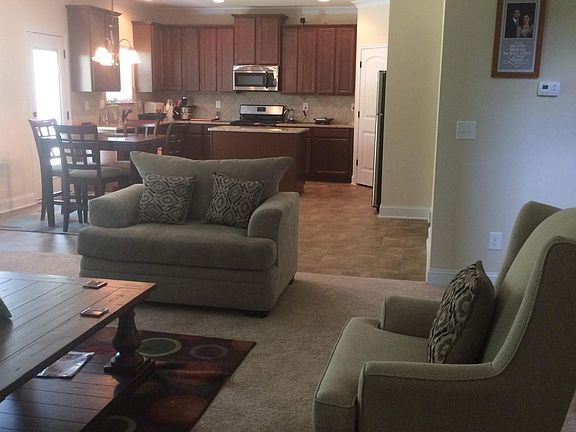 open living area, living room, breakfast and kitchen