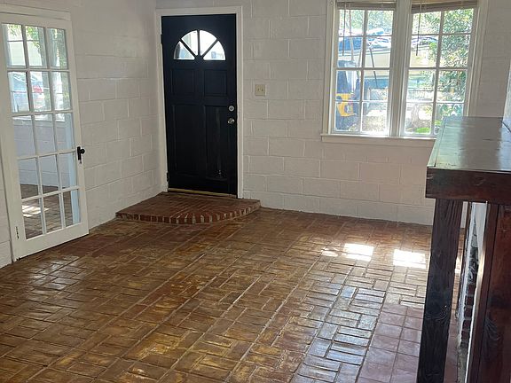 Great brick floors with fireplace