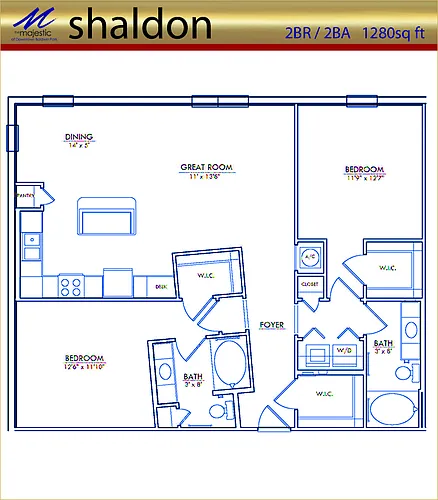 Floor plan Shaldon 2x2