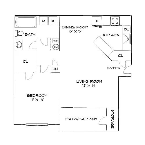 Floor plan Design 1B