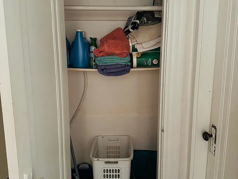 closet near bathroom