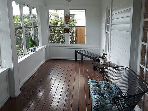 Fully screen front porch.