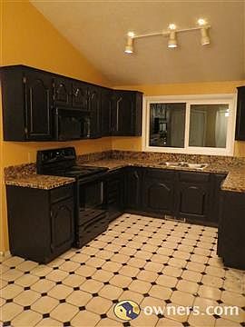 Kitchen- Awesome Black Distressed Cabinets