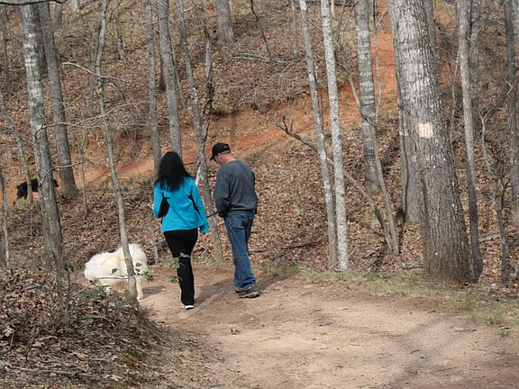 Hiking on private trail
