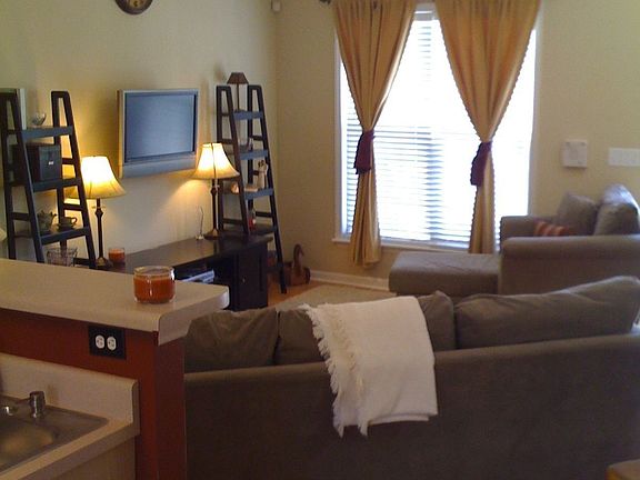 Faux Wood Blinds in Living Room