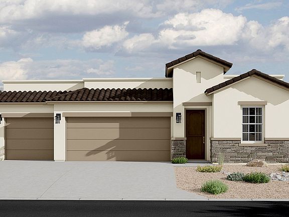 Tuscan Elevation - 3 Car Garage