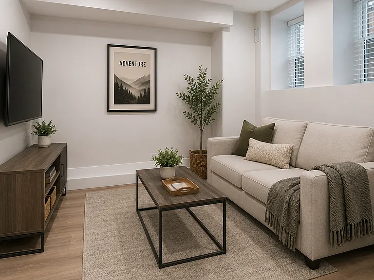 Lower level living area