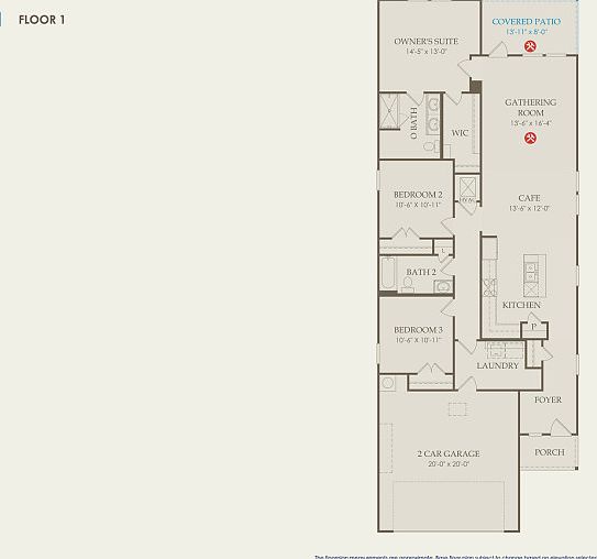 Beeville Floor Plan, Quick Move-in Home, Floor 1